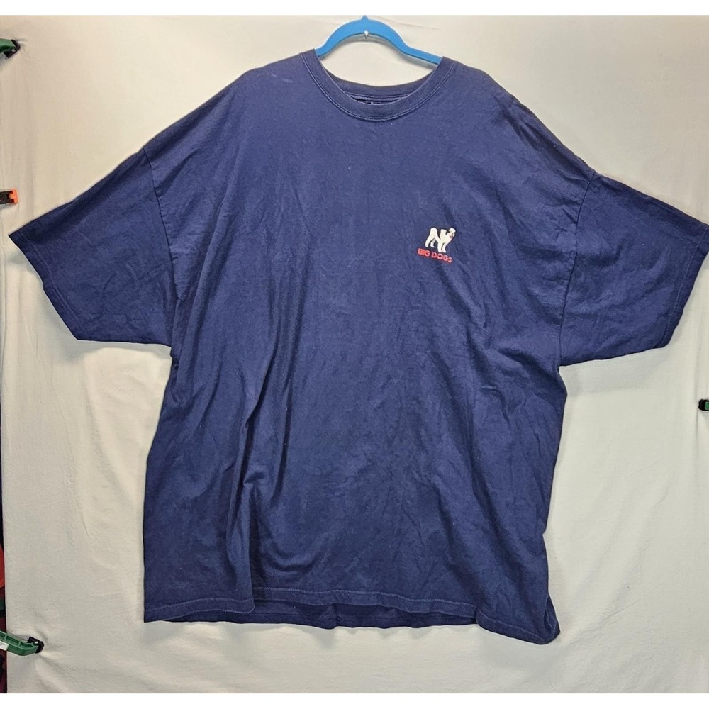 Vintage Y2K Big Dogs Beer Graphic T Shirt 4XL Blue Funny Drinking Tee